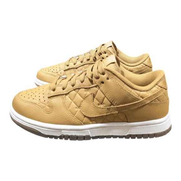 NWOB NIKE Dunk Low 'Quilted Wheat' Sneakers Size 6.5 - Picture 3 of 7
